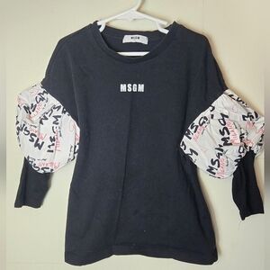 MSGM Kids Balloon Long Sleeve Shirt, Size Large